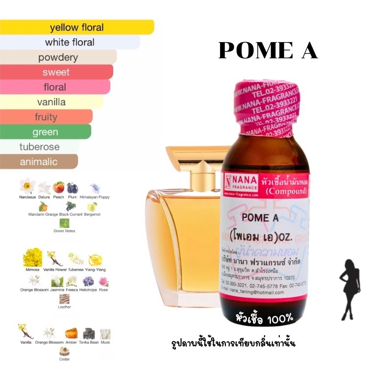 หัวเชื้อน้ำหอม 100% กลิ่นโพเอมเอ(POME A)