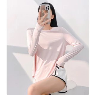 ใหม่✨YOGA-151 เสื้อคลุมบรา เสื้อออกกำลังกายแขนยาว ทรงหลวม ผูกข้างได้