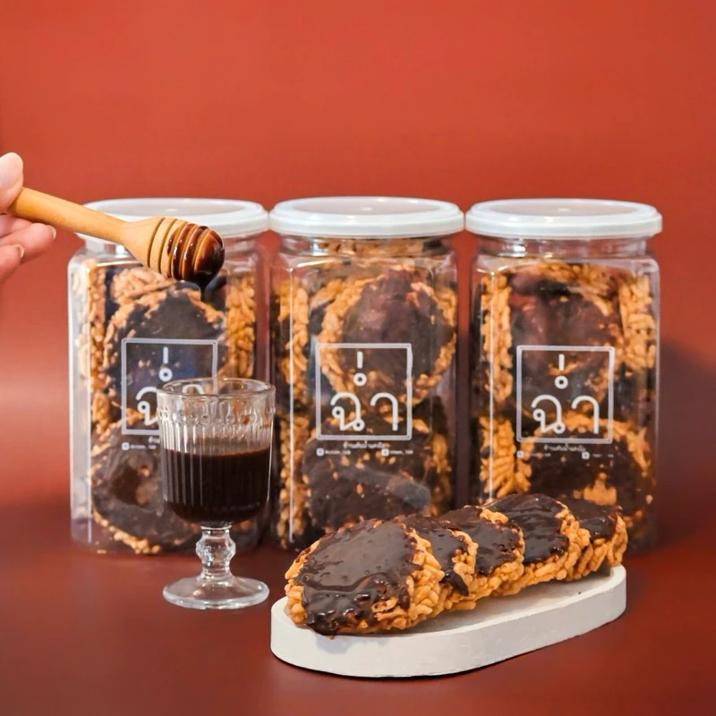 ฉ่ำ ข้าวแต๋นน้ำแตงโม รส ดาร์ค ช๊อคโกแลต Dark Chocolate