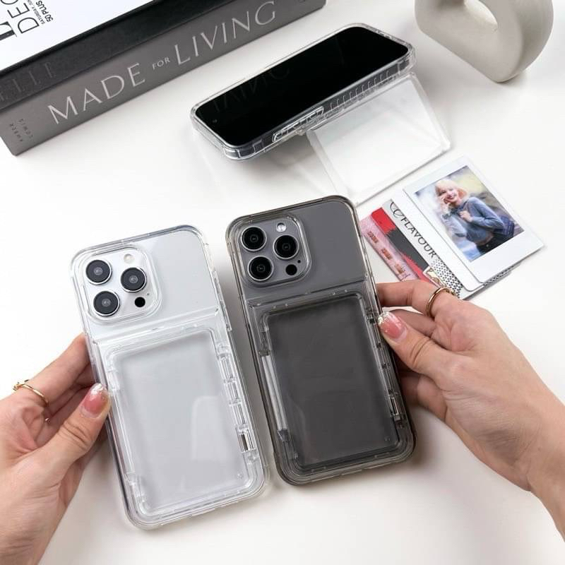 Supercase | i11-i15promax S23 S23plus S23ultra S24 S24plus S24ultra  เคสใส่บัตร ใส่ได้4ใบ