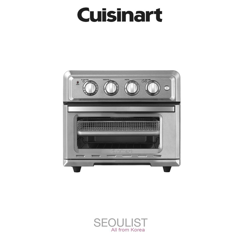 [Cuisinart] TOA-60KR 17L Air Fryer Grill Oven: หม้อทอดไร้น้ำมันขนาด 17 ลิตร สไตล์ retro สี steel