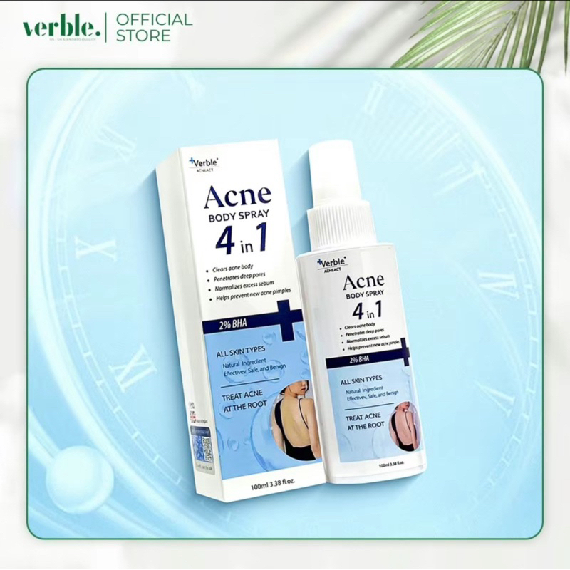 โปรพิเศษ ANCE CLEAR BODY SPRAY VERBLE สเปรย์ฉีดสิวที่หลัง | ปรับปรุงสิว จุดด่างดำ ผิวกระจ่างใส ของแท้ 100ml
