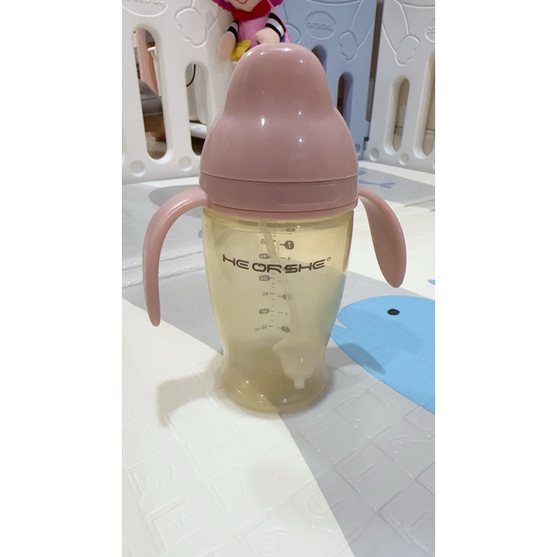 💥สินค้ามือสอง💥แก้วหัดดื่ม HEORSHE Stage 2 เพื่อโครงสร้างฟันเริ่มต้นให้สวยงามของทารก