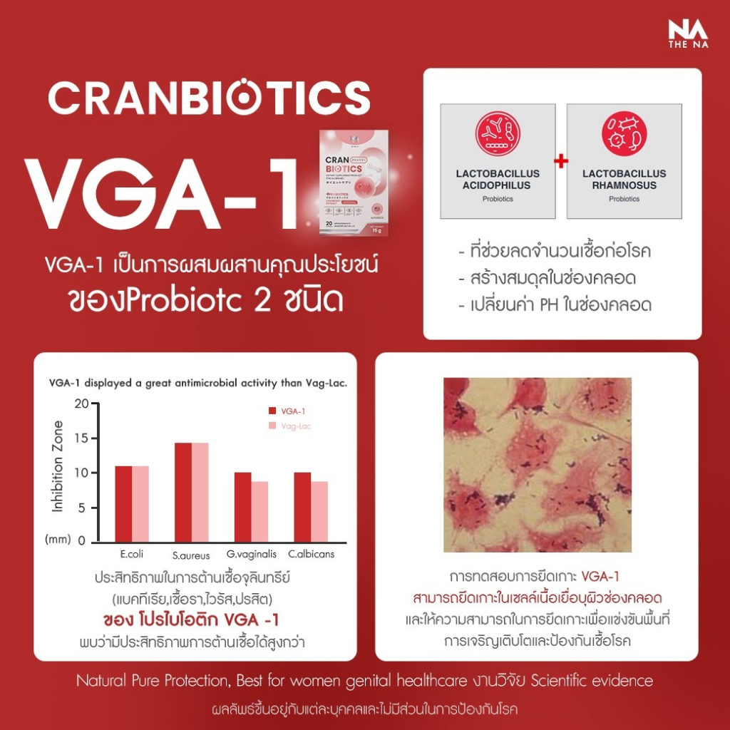 The Na Cranbiotics 3 กล่อง Cranberry Probiotic Women ปรับสมดุล จุดซ่อนเร้น น้องสาวมีกลิ่น ตกขาว คัน - รูปที่ 4