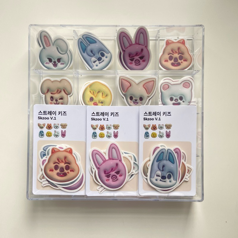 (New)Stray kids Sticker skzoo 3D เคลือบกลิตเตอร์