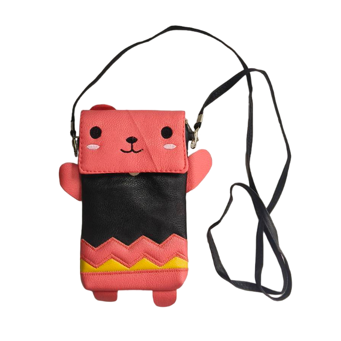 ALL U CAN BUYกระเป๋าสะพาย กระเป๋าใส่ของจุกจิก ใส่โทรศัพท์ รูปการ์ตูนสีชมพู