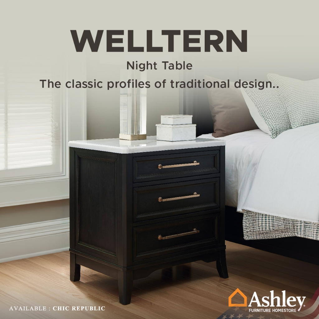 Ashley ตู้ข้างเตียง รุ่น WELLTERN,Night Table