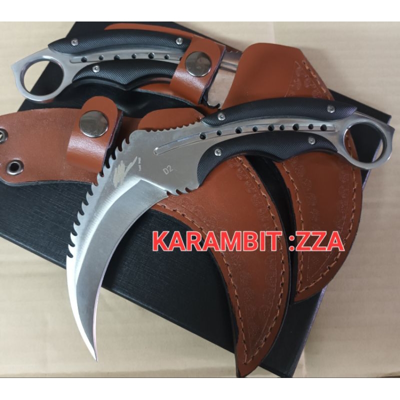 อุปกรณ์เดินป่ามีดใบตายมีด คารัมบิต:KARAMBIT:.ZZA:(21cm)มีดใบตายคารัมบิตมีดพกพา