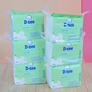 6ห่อ/12ห่อ D-nee ดีนี่ สำลีแผ่นขนาดจัมโบ้แผ่นใหญ่พิเศษ 3 x 4 นิ้ว 100 กรัม