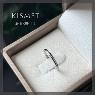 Kismet แหวนมินิมอล ตัวเรือนสแตนเลส สีเงิน Silver หน้ากว้าง 2 มิล ทรงมน Gray & Gold Jewelry [KRN142]