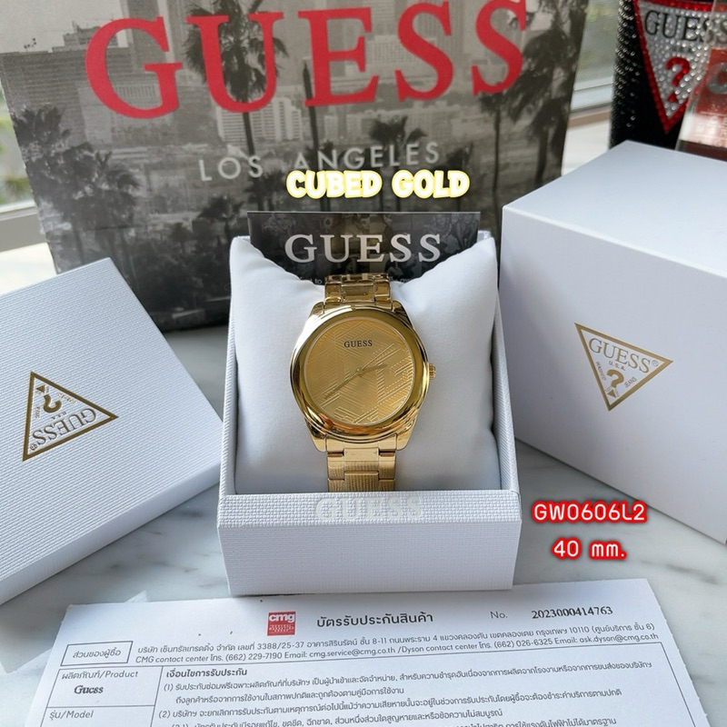นาฬิกาผู้หญิง Guess GW0606L2 CUBED GOLD