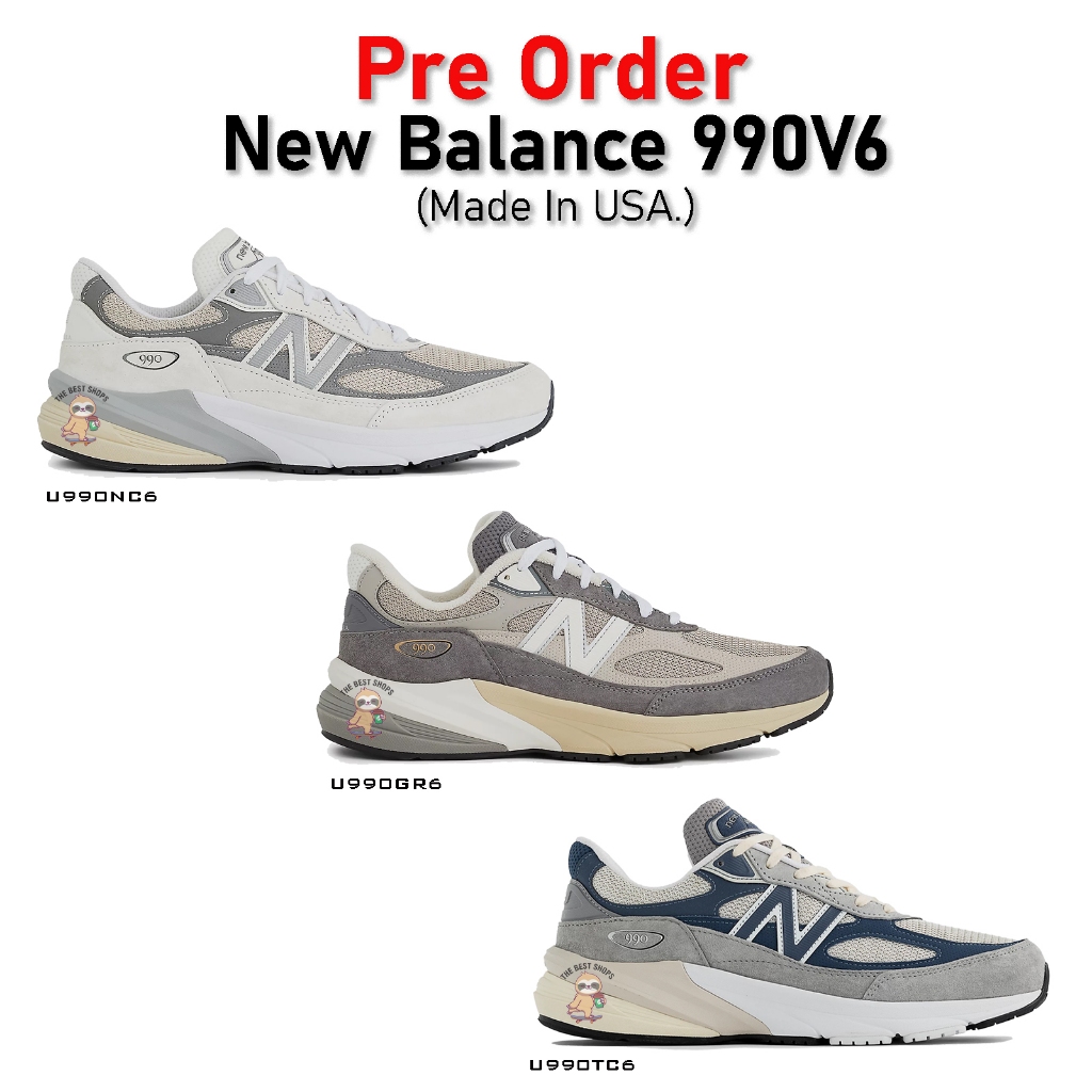{สินค้าพรีออเดอร์} New Balance 990v6 Grey Day / Marblehead / Moonrock Made in USA ของแท้100%
