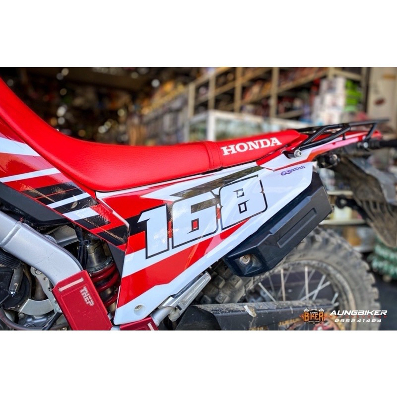 สติกเกอร์ CRF-300L CRF300L กันรอยด้านข้างพร้อมตัวเลข เลือกเองได้