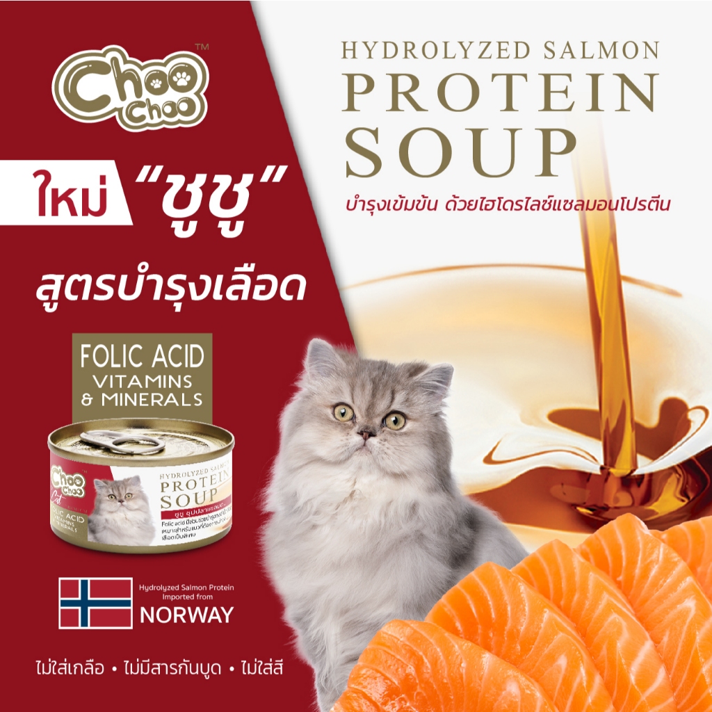 พร้อมส่ง ชูชู ซุปปลาแซลมอนสกัดเข้มข้น สุตรบำรุงเลือด 80g