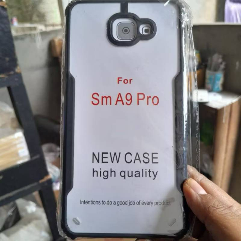 เคสกันกระแทก สำหรับ Samsung A9Pro : เคสใสขอบสีดำกันกระแทก กันกล้อง