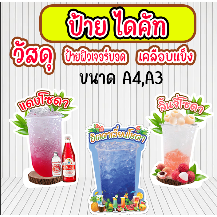ป้ายน้ำอิตาเลี่ยนโซดาตกแต่งร้าน