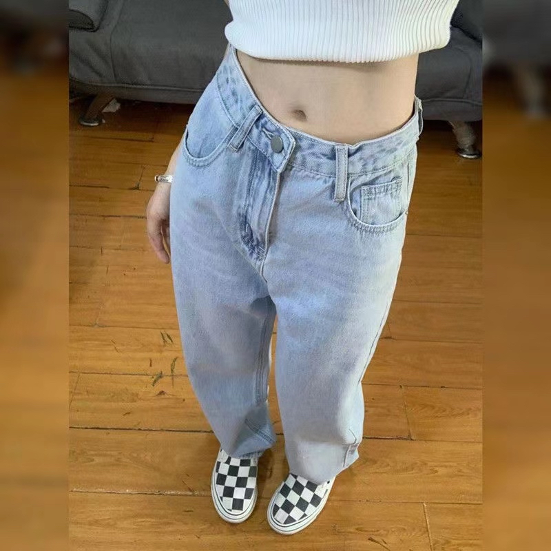 จัดส่งที่รวดเร็ว️ใหม่แนะนำ กางเกงยีนส์ ทรงกระบอกตรง ชายลุ่ย เอวสูง Jean FOR WOMEN ยีนส์ผู้หญิง กางเกงผู้หญิง Outfits Clo - รูปที่ 6