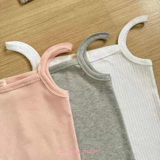 J10 DOPEY PUFFY เสื้อครอปสายเดี่ยวเนื้อผ้าร่อง 2*2