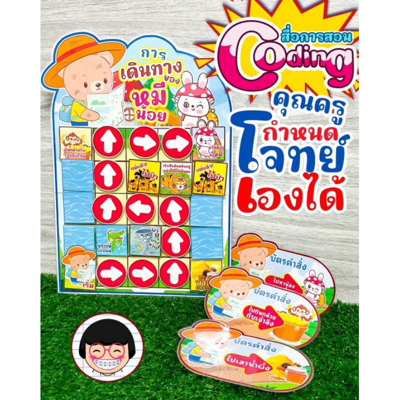 สื่อการสอน coding วิทยาการคำนวณด้านหลังรองฟิวเจอร์บอร์ด