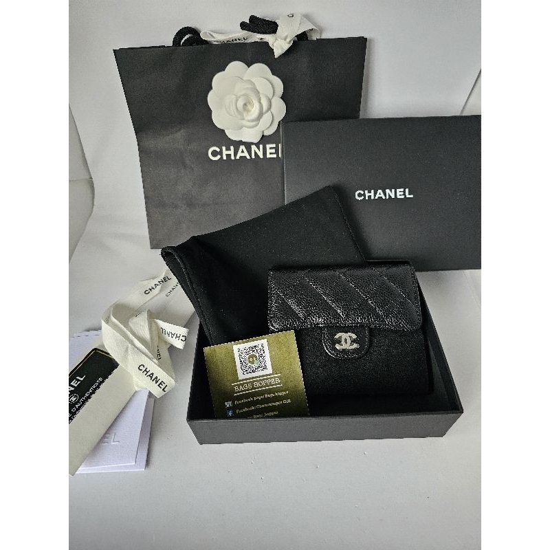 New‼️ Chanel tri-fold walletดำ shw พร้อมส่ง