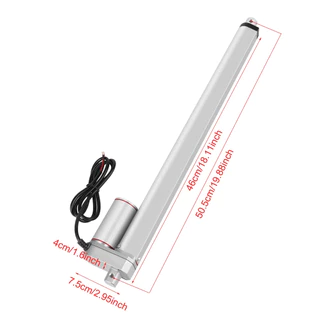 มอเตอร์แกนชัก Linear actuator กันน้ำ IP 65 DC 12V 1000N ตัวกระตุ้นเชิงเส้น ยกสูงสุด 400 มม. จังหวะมอเตอร์ไฟฟ้าสำหรับรถยน