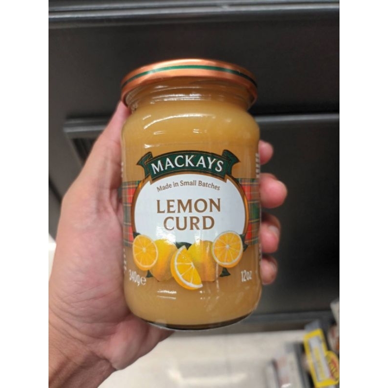 Mackays Lemon Curd 340g.เลมอน เดิร์ดแยมทาขนมปัง 340กรัม