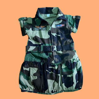 🧡💞ชุดกระโปรงทหารเด็กทรงบอลลูน/มี2สี🧡♥️