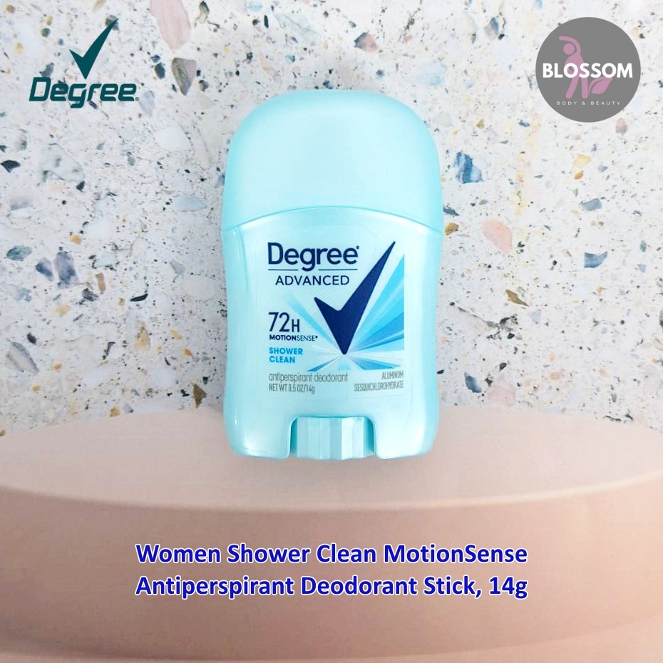 Degree - Women Shower Clean MotionSense Antiperspirant Deodorant Stick, 14g โรลออนสติ๊ก ระงับกลิ่นกา