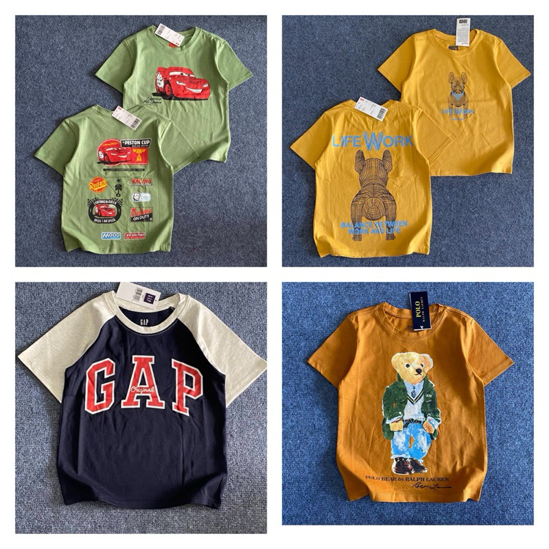 เสื้อยืดเด็ก คอกลม ผ้าคอตตอน ลายน่ารักมาก