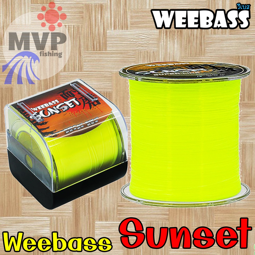เอ็นตกปลา Weebass SUNSET YELLOW 1/8LB สายเอ็นโหลด