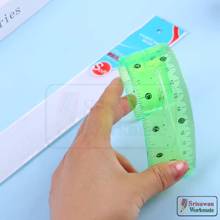 COKAI ไม้บรรทัดเยลลี่ คละสี 1 ชิ้น ไม้บรรทัดงอได้ ไม้บรรทัด Soft Twist Ruler บิดงอได้ Flexible Ruler RUJI