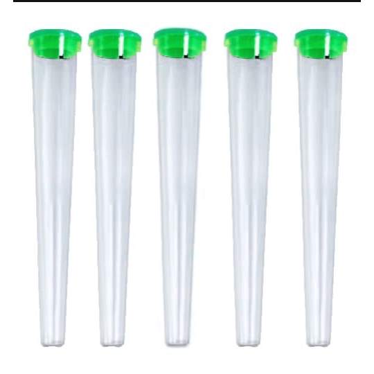ส่งจากไทย หลอดใส+ฝาเขียวนีออน110 mm หลอดใส่มวนบุหรี่ พันลำ หลอดพลาสติก King size กันน้ำ เหมาะกับกระดาษมวuทุกขนาด