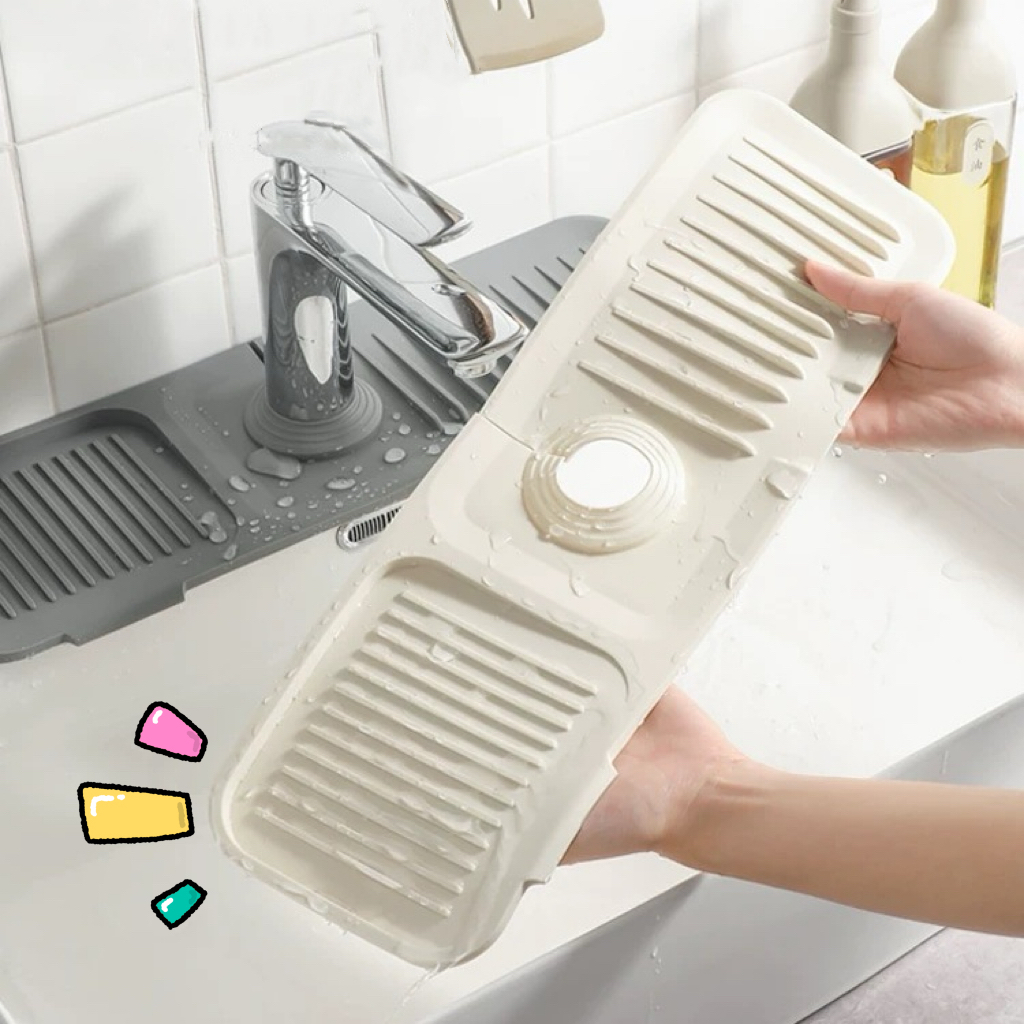 แผ่นซิลิโคนรองก๊อกน้ํา ซิลิโคนกันเชื้อรา เหมาะสำหรับอ่างล้างจาน อ่างล้างหน้า กระเซ็น ATTCH