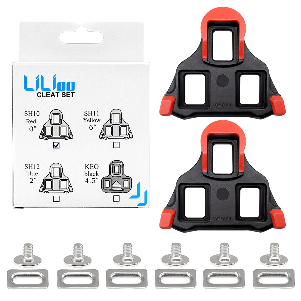 Lilioo แผ่นคลีทล๊อคบันไดจักรยานเสือหมอบ สำหรับบันได Shimano SH12 SH10 SH11 สำหรับ R540 R550 R7000 R8000 (ราคาต่อคู่)