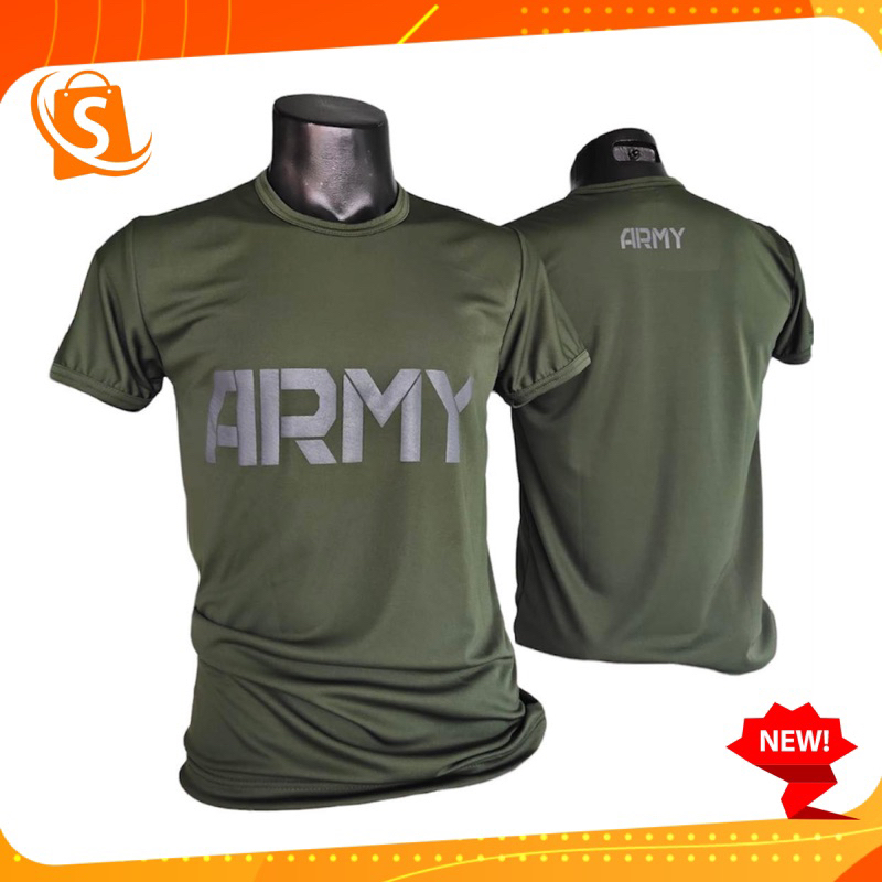 เสื้อเขียวคอกลมสกรีนAMRY