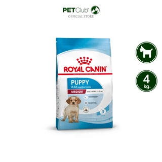 [Petclub] Royal Canin Medium Puppy - ลูกสุนัข พันธุ์กลาง อายุ 2 - 12 เดือน [4kg.]