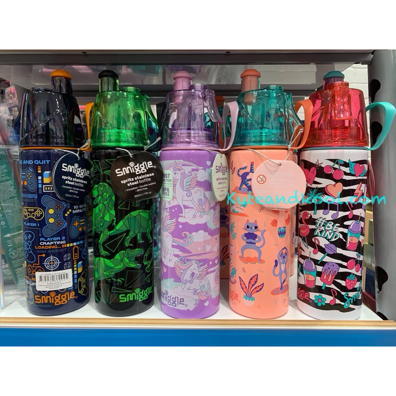 Smiggle กระติกน้ำสเปรย์ กระติก spray water bottle