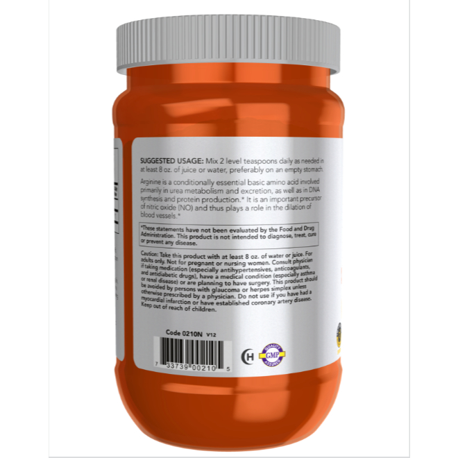 แอลอาร์จินีน / L-Arginine Powder 454g / 1,000g by NOW SPORTS