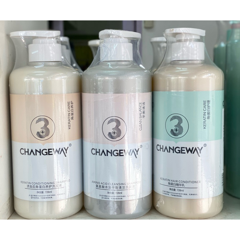 แชมพูเคราติน3+ , แชมพูล้างสารเคมี3+ , ครีมนวดเคราติน3+ / Changeway keratin