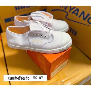 🔥พร้อมส่ง🔥Nanyang นันยาง รองเท้าผ้าใบนันยาง รองเท้าผ้าใบนักเรียน พื้นเขียว ไซส์ 28-48 รุ่น 205-S รองเท้านันยางราคาถูก