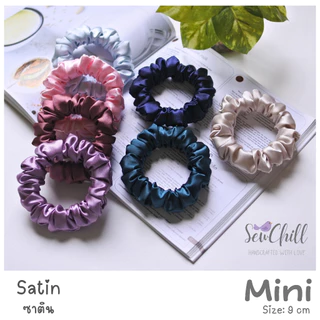 ยางรัดผมโดนัท ผ้าซาติน Satin Scrunchies รุ่น Mini