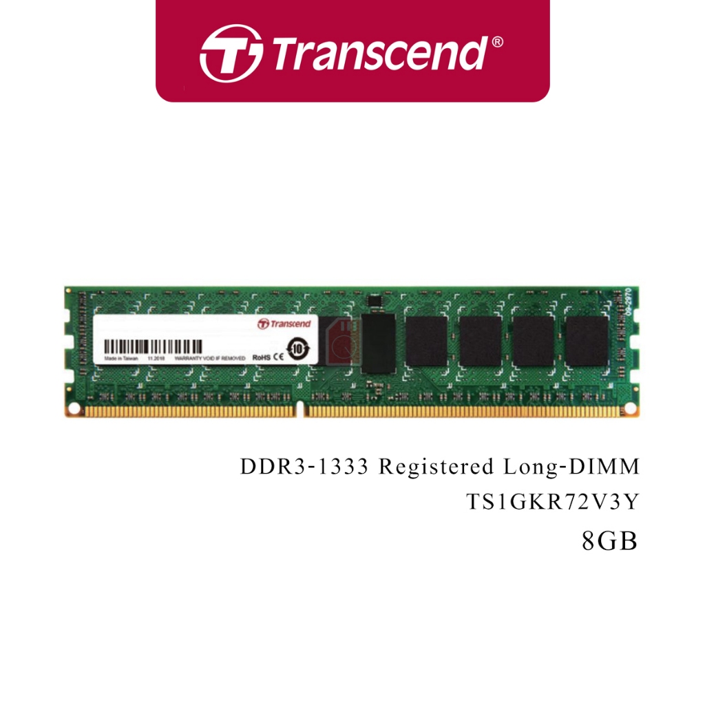 Transcend RAM DDR3 8G (Server) TS1GKR72V3Y DIMM 1333MHz Lifetime Warranty แรม เซิฟเวอร์