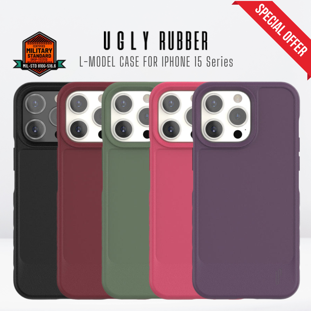 [ลดล้างสต๊อก] Ugly Rubber L-Model Magnets Case เคส สำหรับ iPhone 15 I 15 Pro I 15 Promax