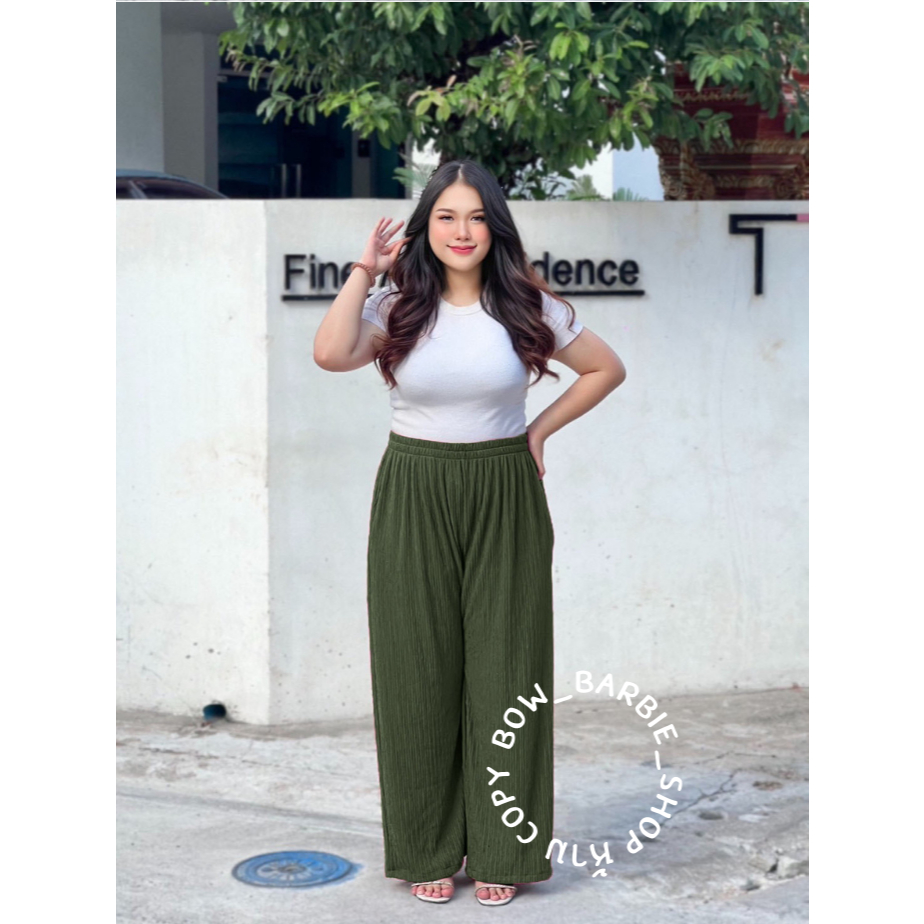 A015 กางเกงท็อฟฟี่ขายาว สาวอวบ เอว 28-50″ ยางยืดรอบตัว ผ้าท็อฟฟี่นุ่มยืด ใส่สบาย สีสันสดใส ราคา ถูกที่สุด ดีลบีเคเค แกลเลอรีภาพที่ 6