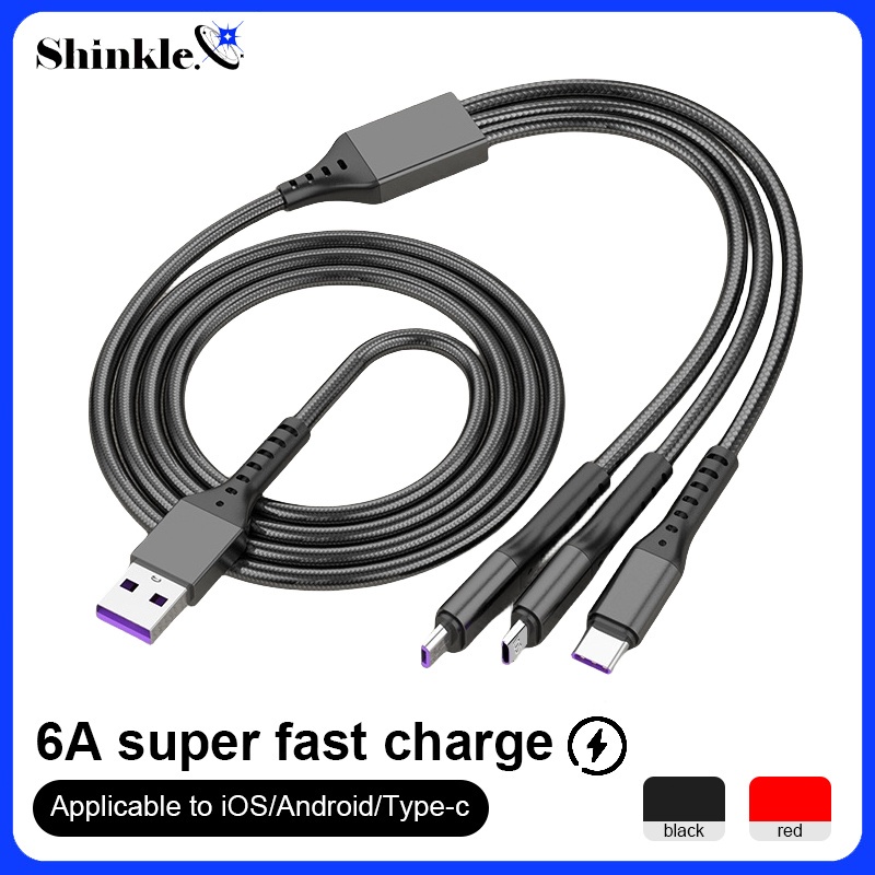 3in1 ชุดชาร์จ หัวชาจ+สายชาร์จ type c/Micro/L ชาร์จเร็ว เก็บสายได้พกพาสะดวก ใช้ได้กับรุ่น ทุ