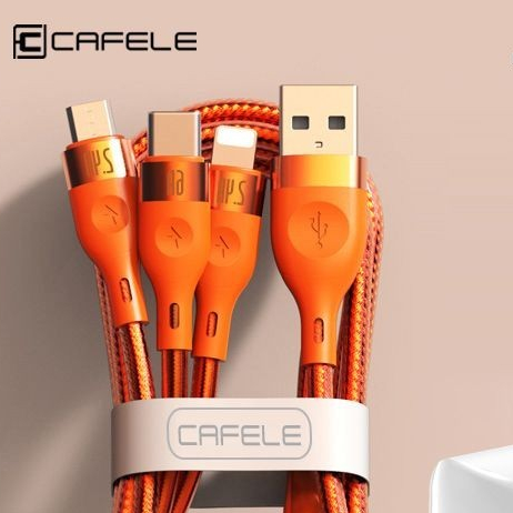 ♞,♘สายชาร์จ Kafeila 120w สายชาร์จอเนกประสงค์แบบสามในหนึ่งเดียวที่ชาร์จเร็วเป็นพิเศษ