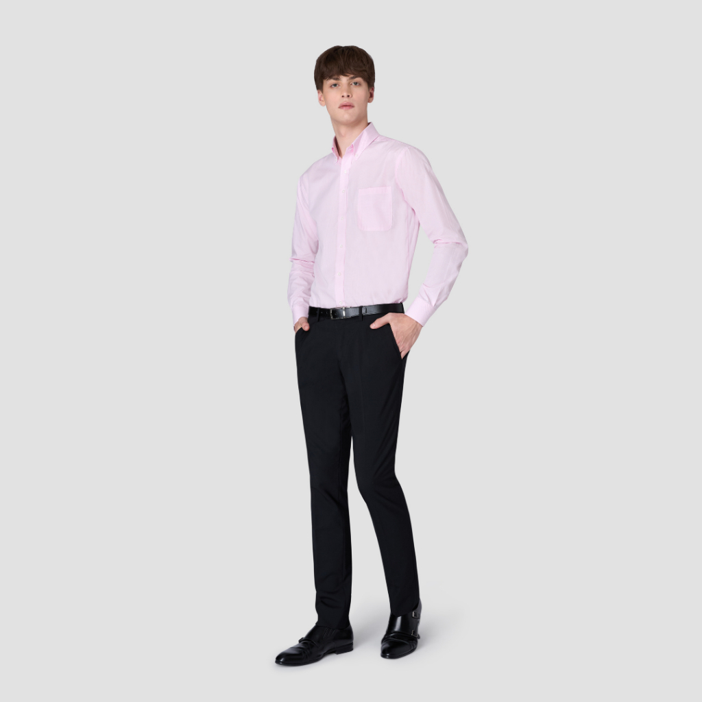 SUIT SELECT Button Down Dobby Shirt (Pink) เสื้อเชิ้ตสีชมพูSKL924-54 — صورة 2