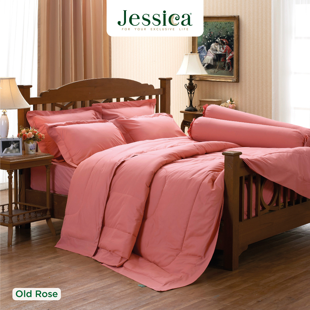 JESSICA  Cotton Mix  (Old Rose)  ชุดเครื่องนอน เจสสิก้า Jessica สีพื้น