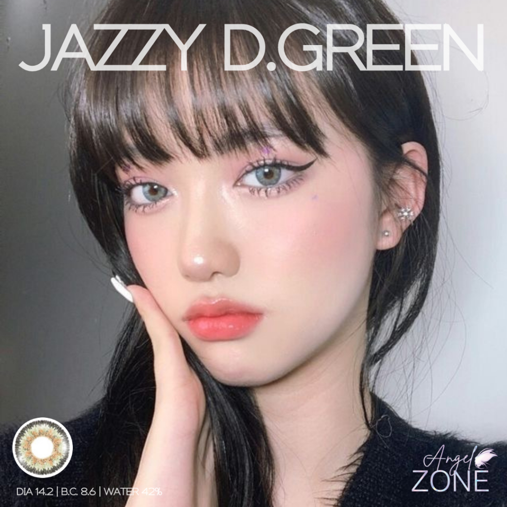 Angel Zone คอนแทคเลนส์ รุ่น Jazzy D.Green 14.2 (รองรับสายตาปกติและค่าสายตาสั้น -0.50 ถึง -7.00) ราคา ถูกที่สุด ดีลบีเคเค แกลเลอรีภาพที่ 5