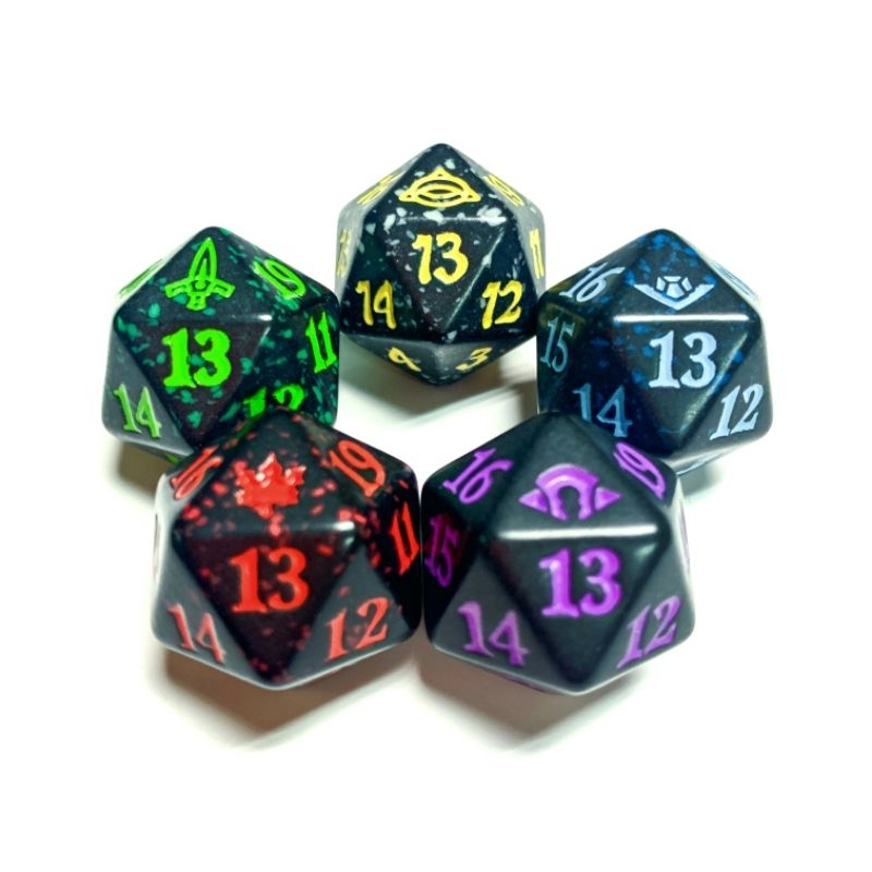 ลูกเต๋า MTG D20 นับ Life Point แบบ Spindown (สุ่มชุด) มี 5 สี Magic the Gathering